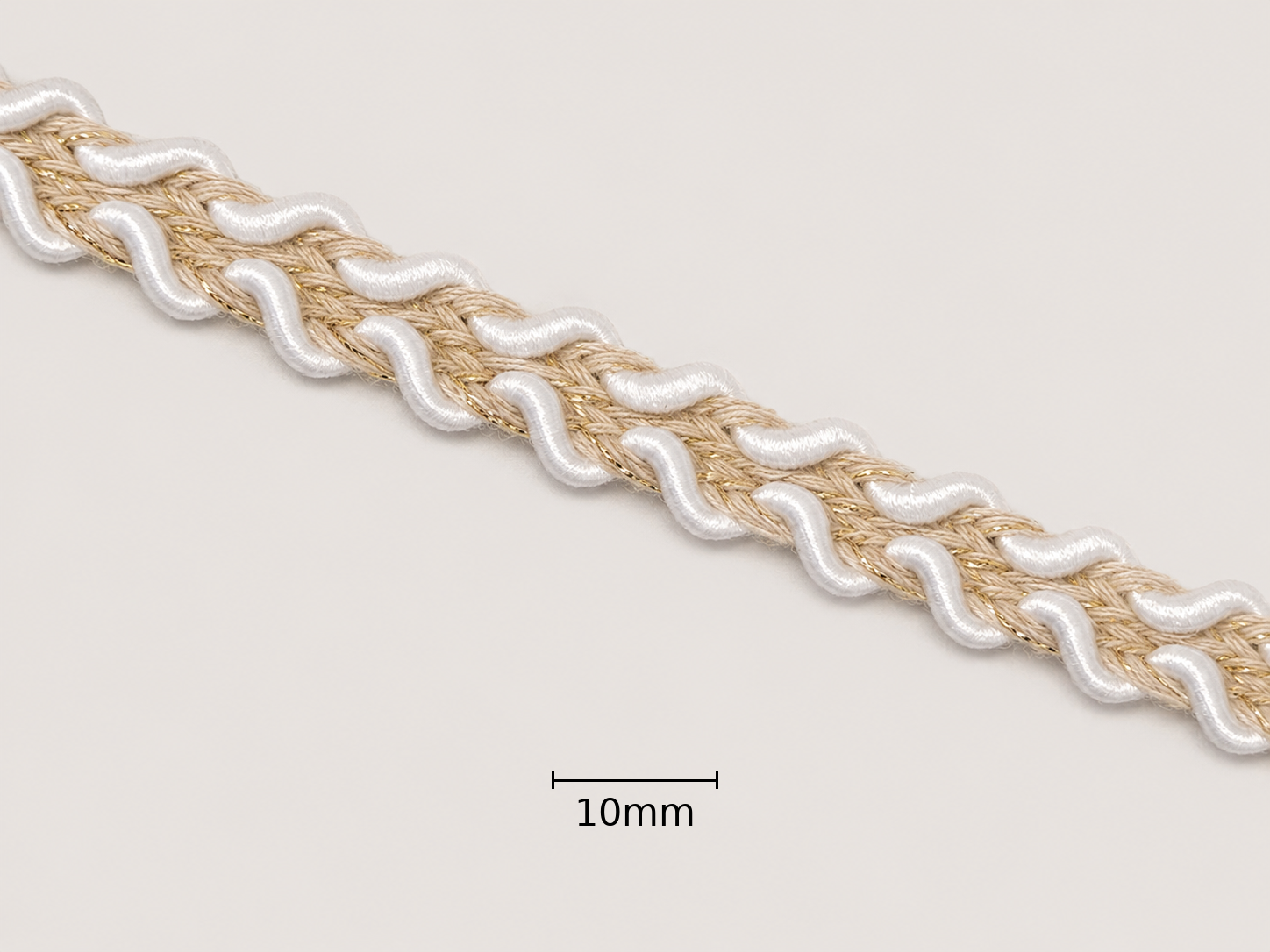 Flat rope Polyester Braided Metal yarn